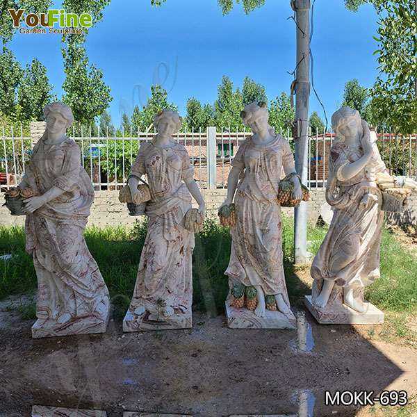 Outdoor Marble Four Seasons Ladies Statues Garden for Sale