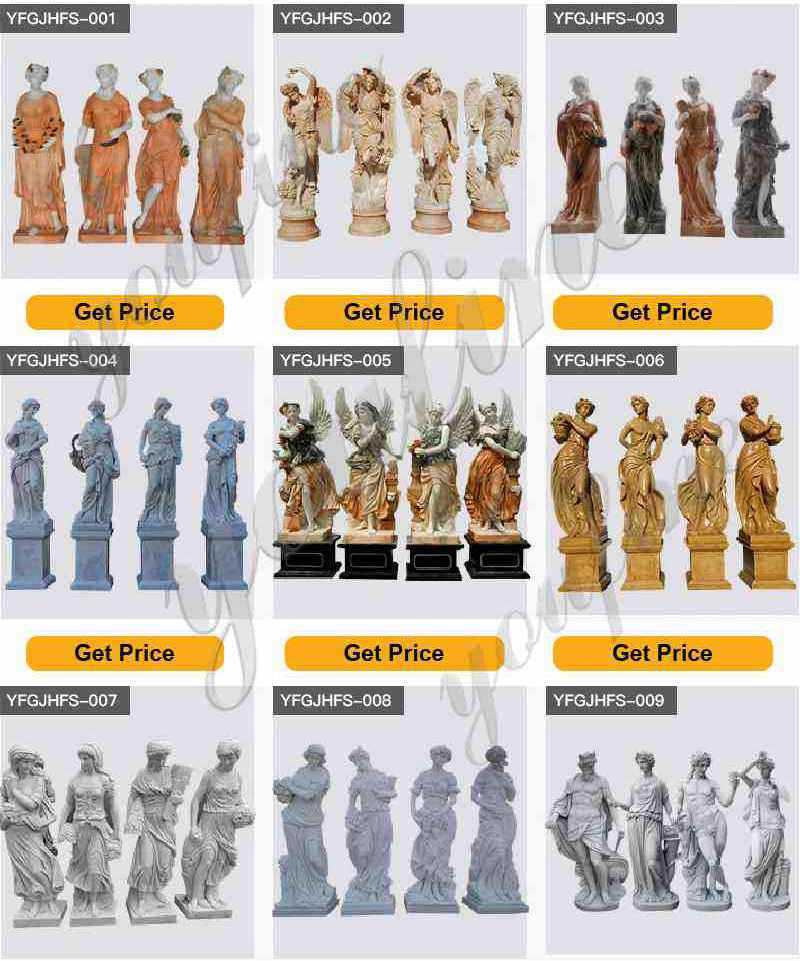 Outdoor Marble Four Seasons Ladies Statues