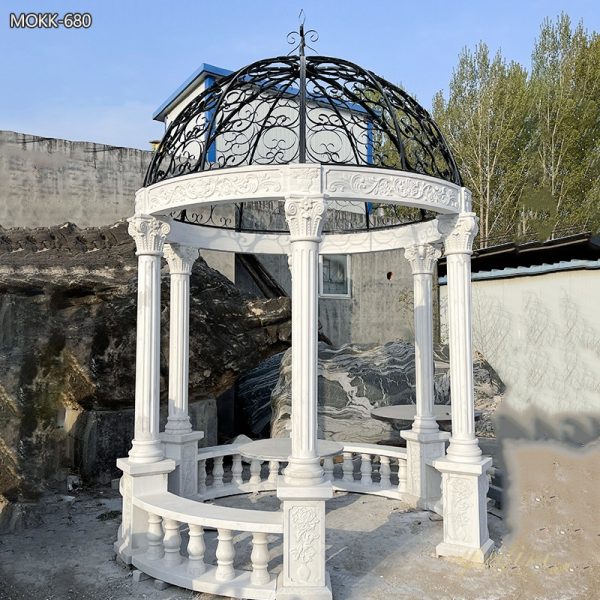 Outdoor Marble Garden Column Gazebo