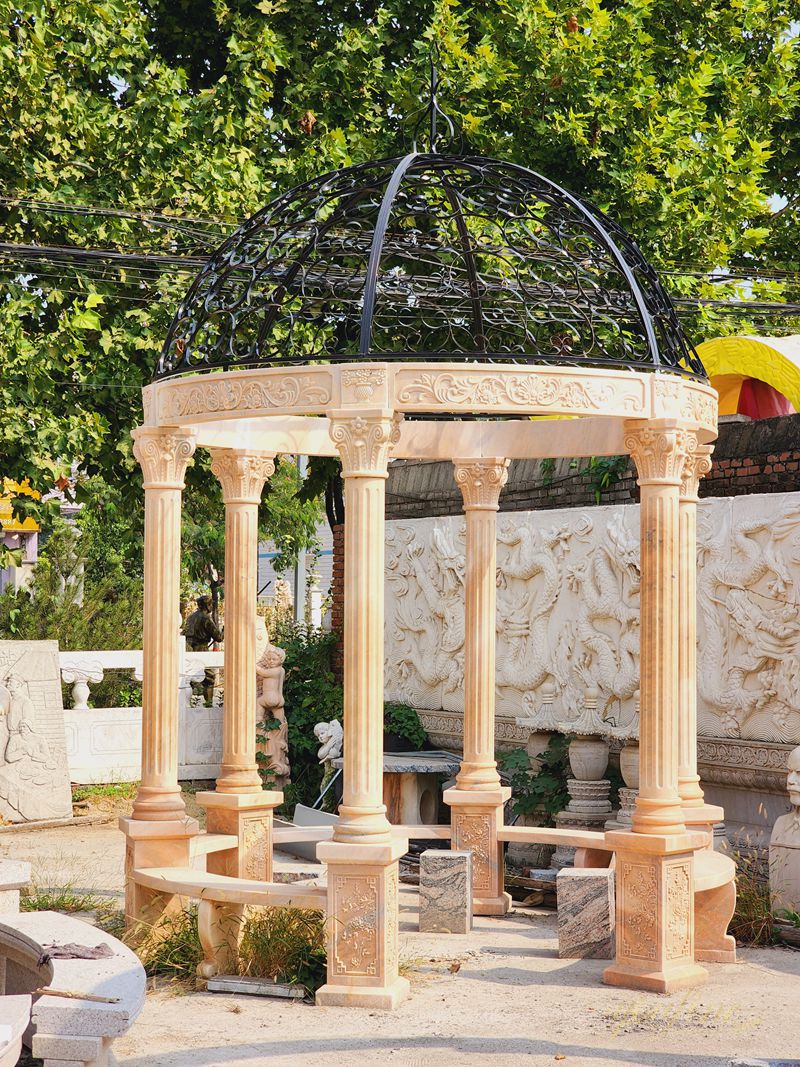 Outdoor Marble Garden Column Gazebo