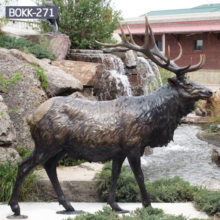 Bronze Bull Elk Statue BOKK-271