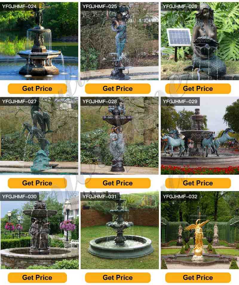 Outdoor Tiered Bronze Garden Water Fountain