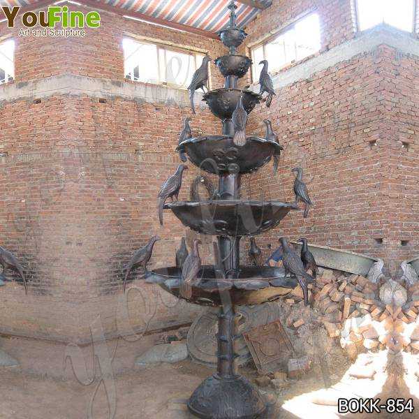 Outdoor Tiered Bronze Water Fountain for Sale