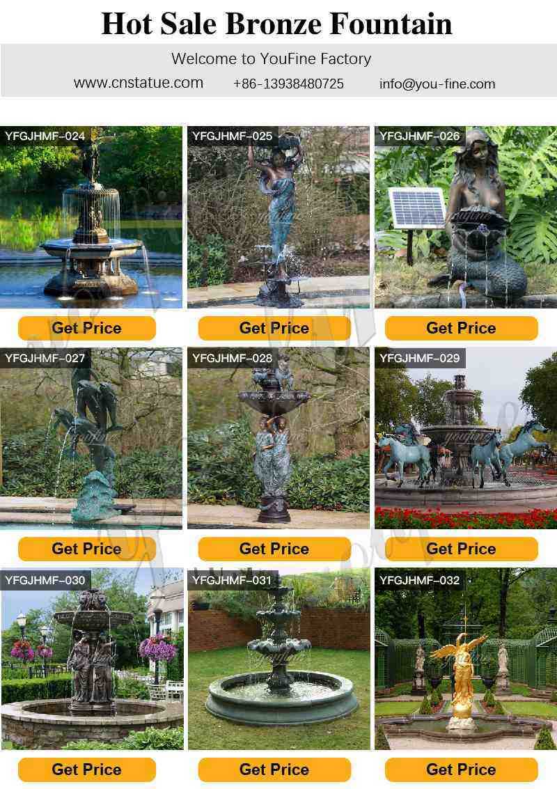 Outdoor Tiered Bronze Water Fountain