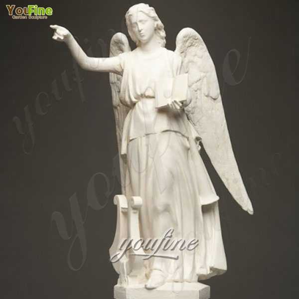 Life Size Marble Angel with Book Outdoor Statues Decor for sale MOKK-237