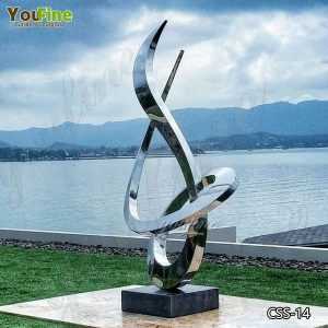 Popular Modern Style Mirror Polished Stainless Steel Sculpture