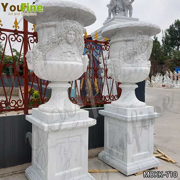 White Marble Planter Pots for Sale