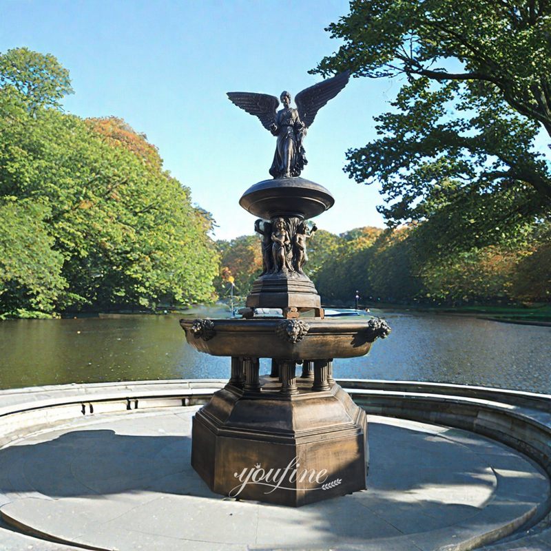 bronze Angel of the Warters Statue fountain