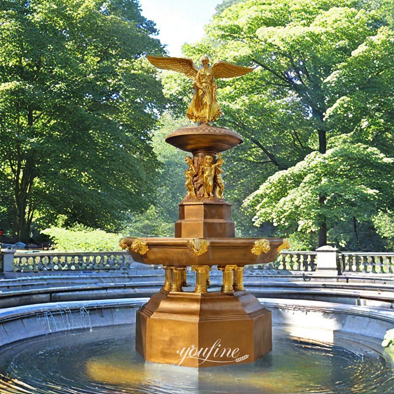bronze Angel of the Warters Statue outdoor fountain