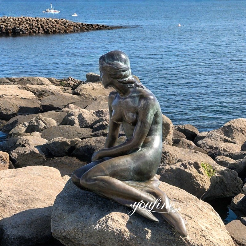 bronze mermaid sculpture
