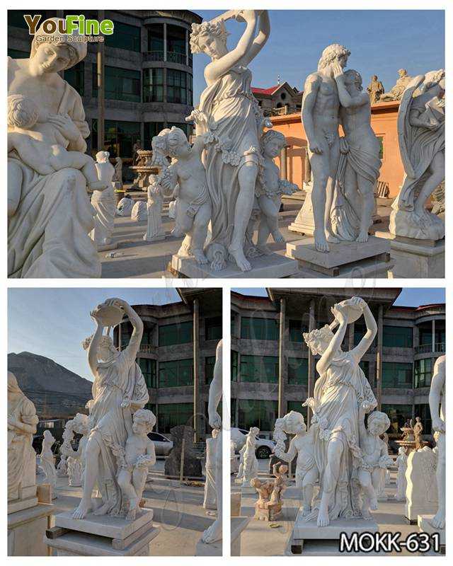 Hand Carved White Marble Woman with Child Statue for Sale MOKK631You