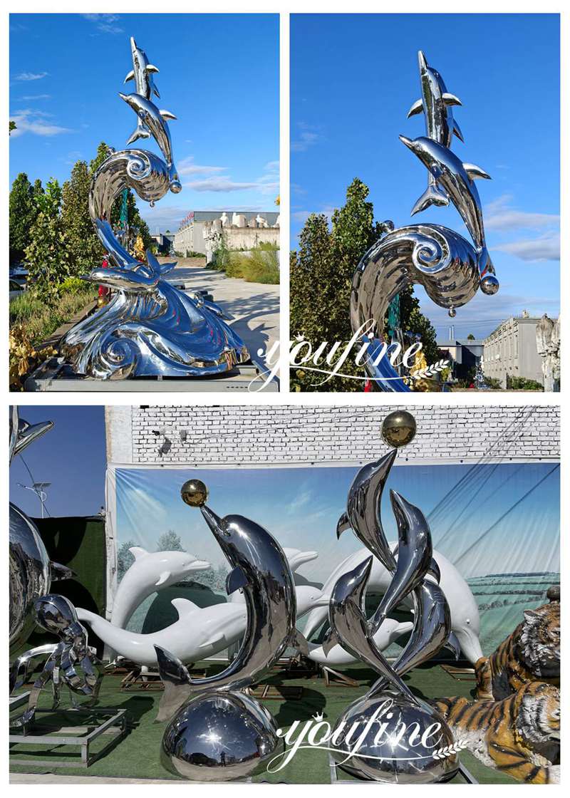 finished dolphin sculptures by YouFine Factory