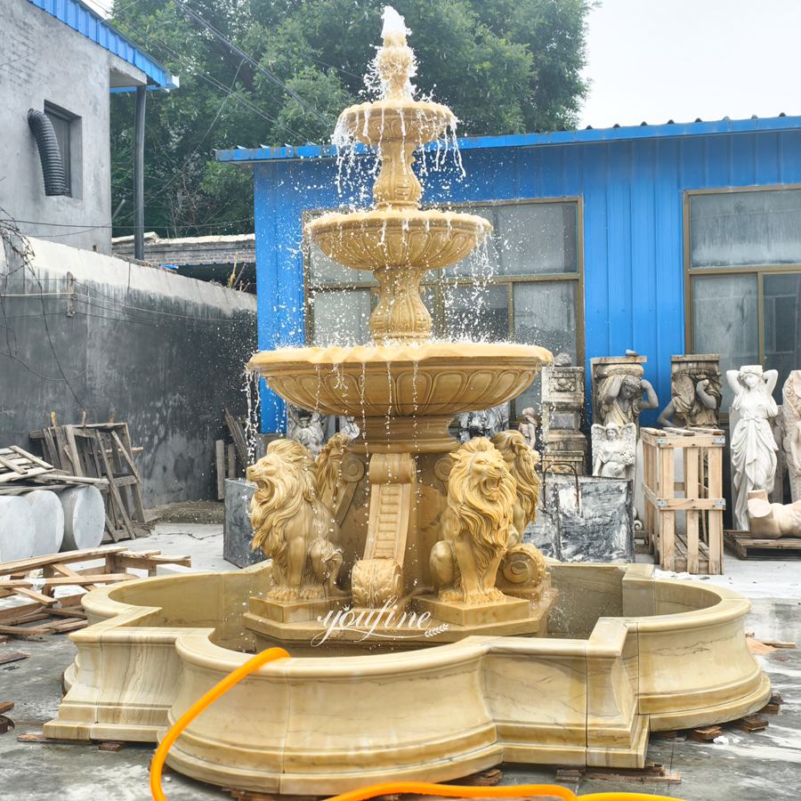 outdoor garden Marble Lion Fountain