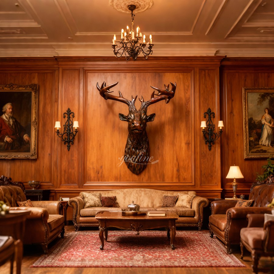 Custom Made Bronze Deer Head BOKK-849 Custom Made Bronze Deer Head BOKK-849