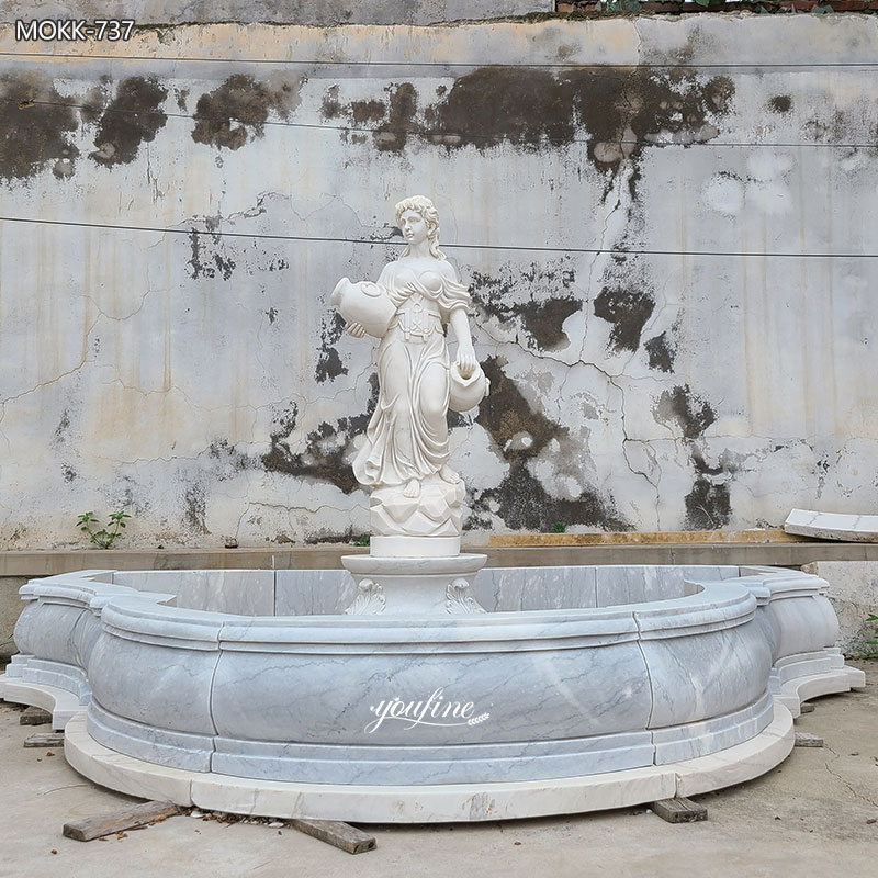 large marble statue water fountain