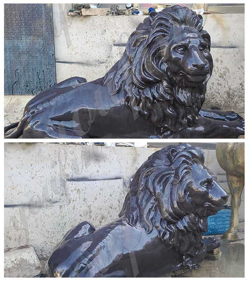 life size bronze lion statue