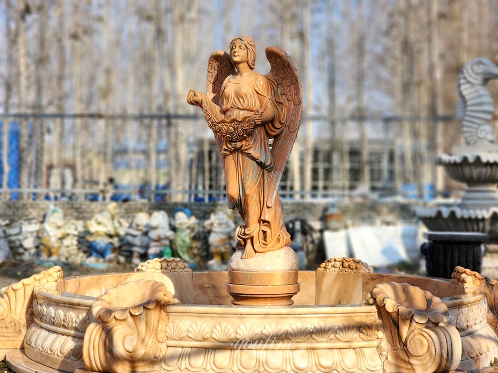 nature Sunset Red outdoor Angel Fountain