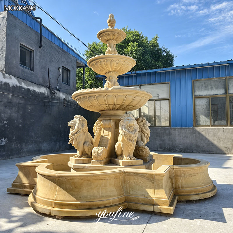 lion garden fountain in stock
