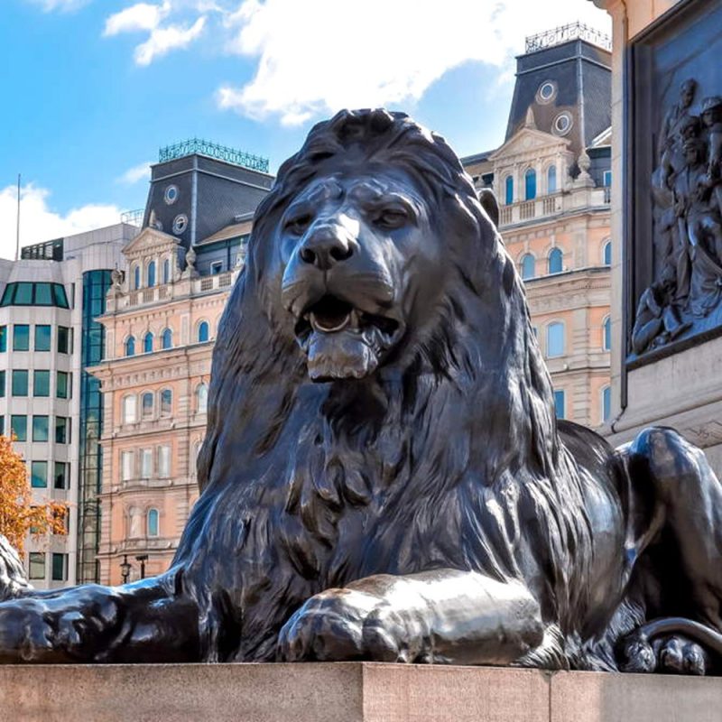 London Trafalgar Square Lion Statue BOKK-864