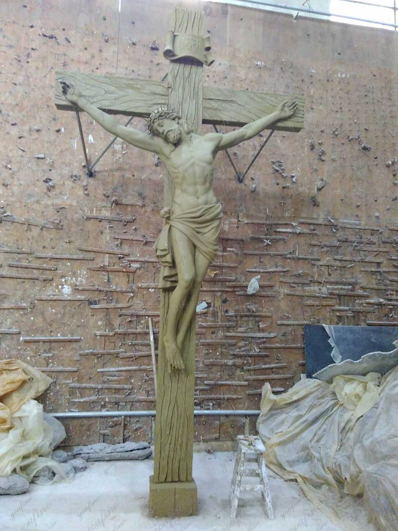 marble Jesus statue clay model