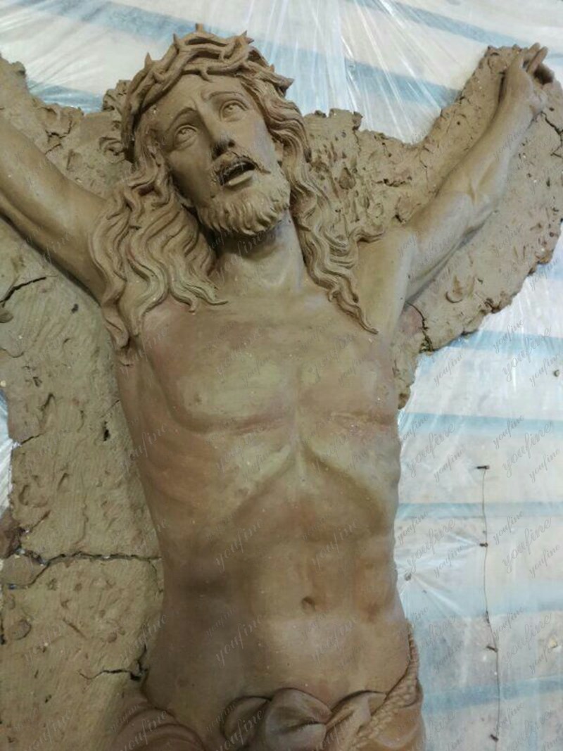 marble Jesus statue clay model 
