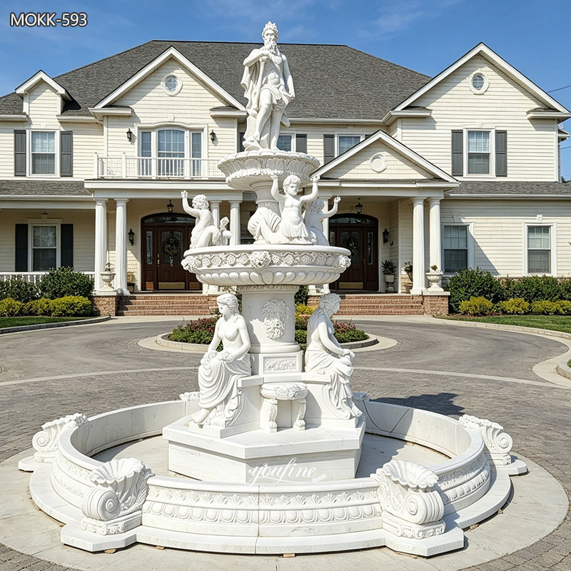 marble Poseidon water fountain