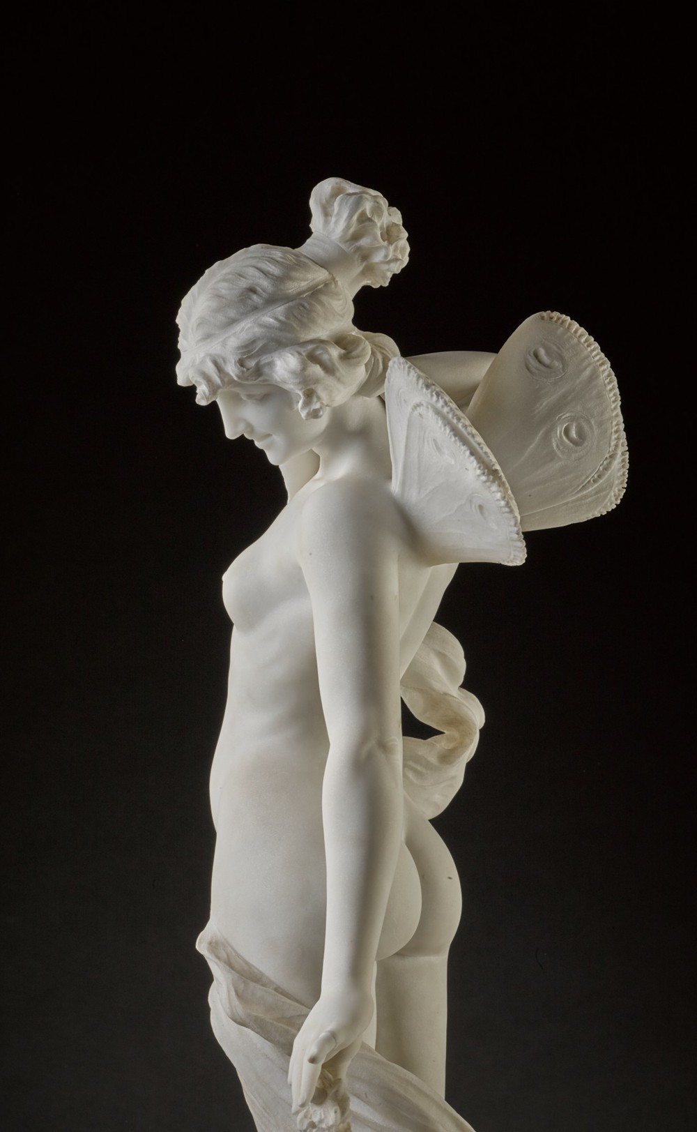 marble Psyche waking Cupid Garden Ornament