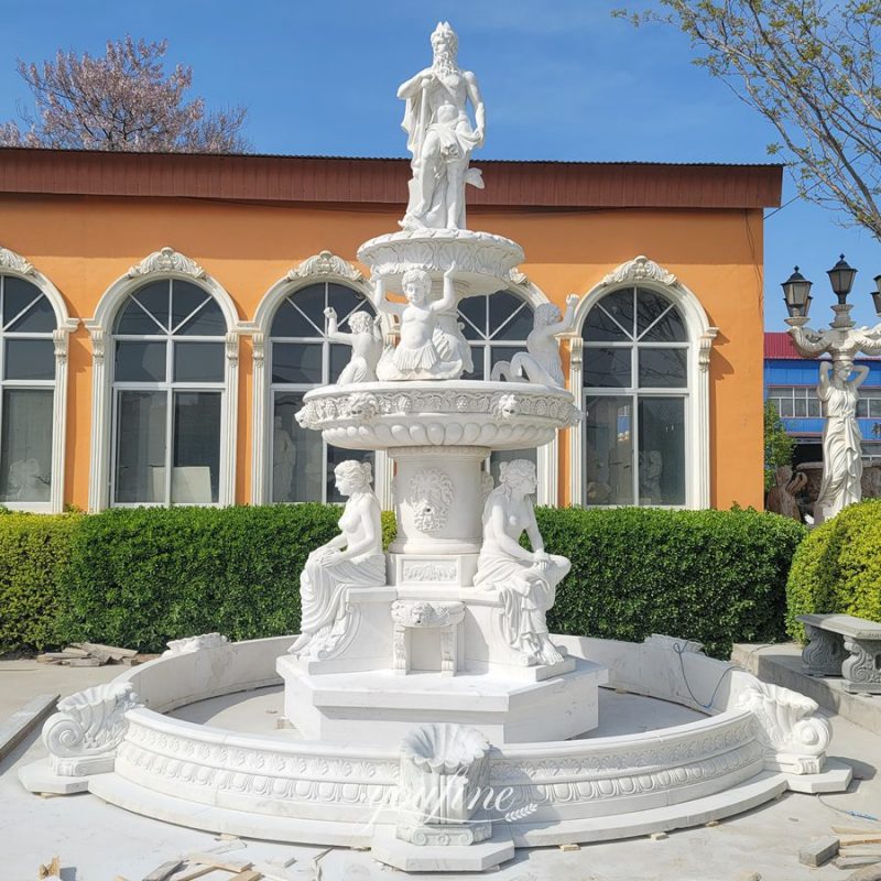 marble poseidon water fountain