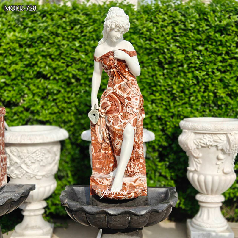 marble woman fountain sculpture