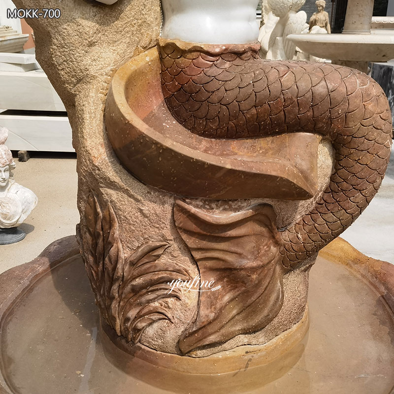 mermaid fountain tail details