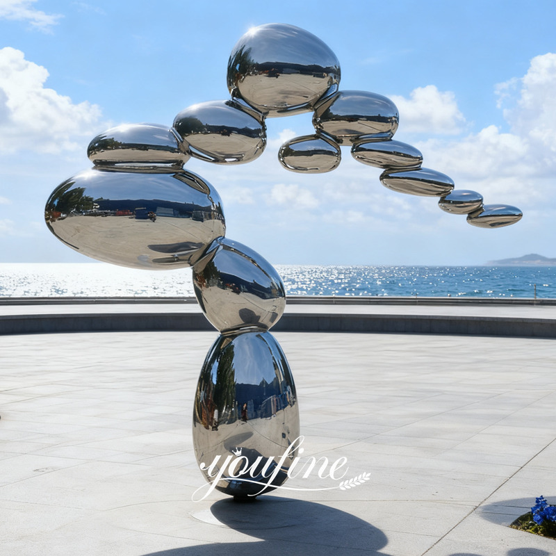 Contemporary Large Abstract Metal Garden Sculpture CSS-186