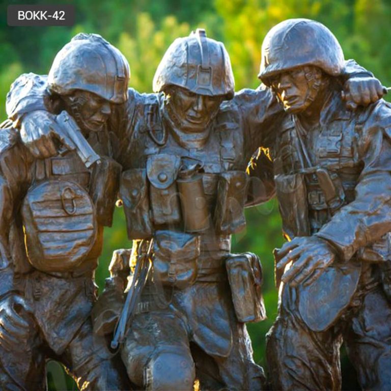 Life Size Bronze Outdoor Military Statue “No One Left Behind” Statue