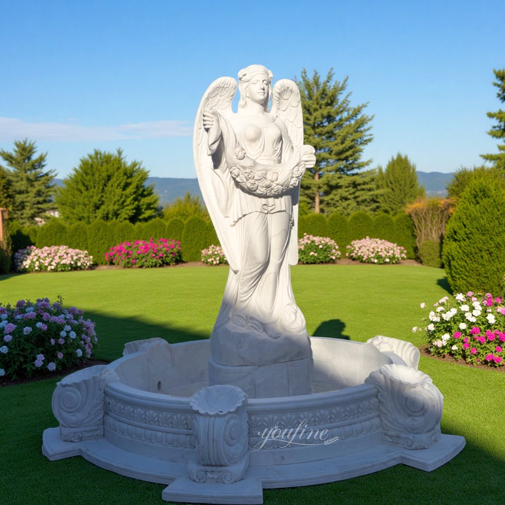 Marble Outdoor Angel Fountains MOKK-336