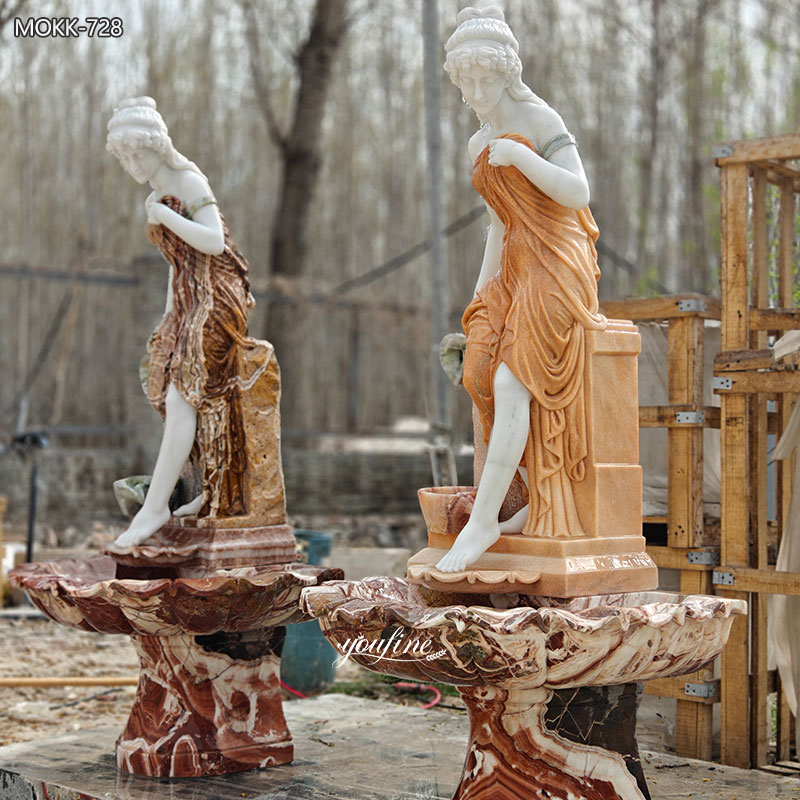 woman fountain sculptures