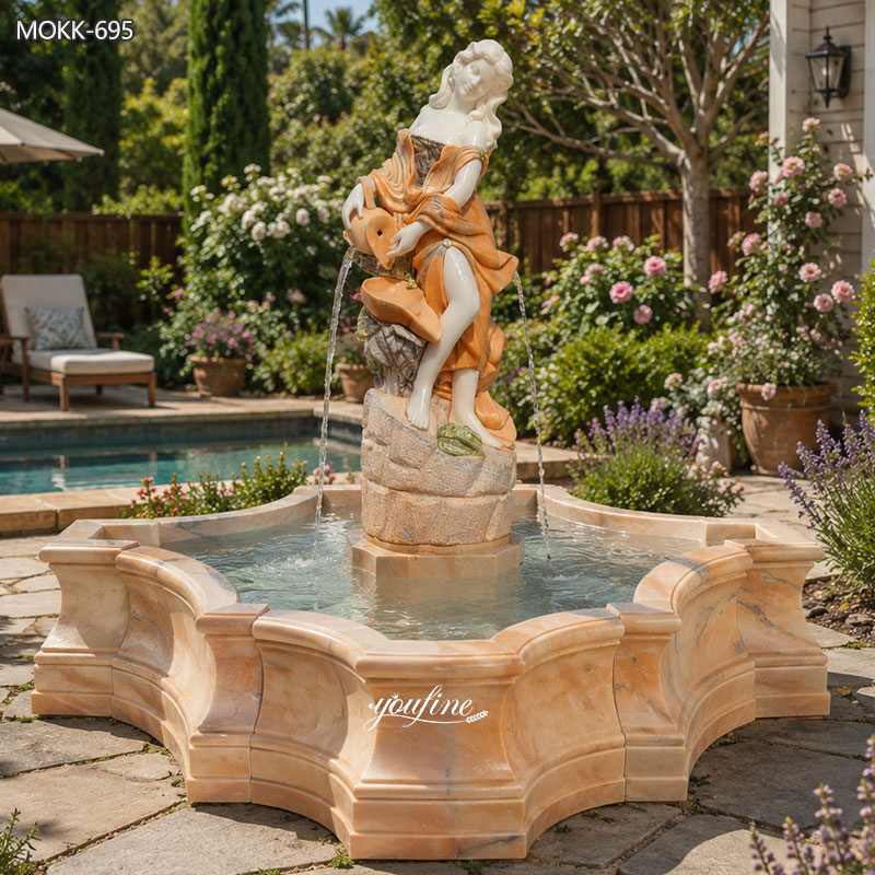 Marble Woman Pouring Water Statue Fountain MOKK-695