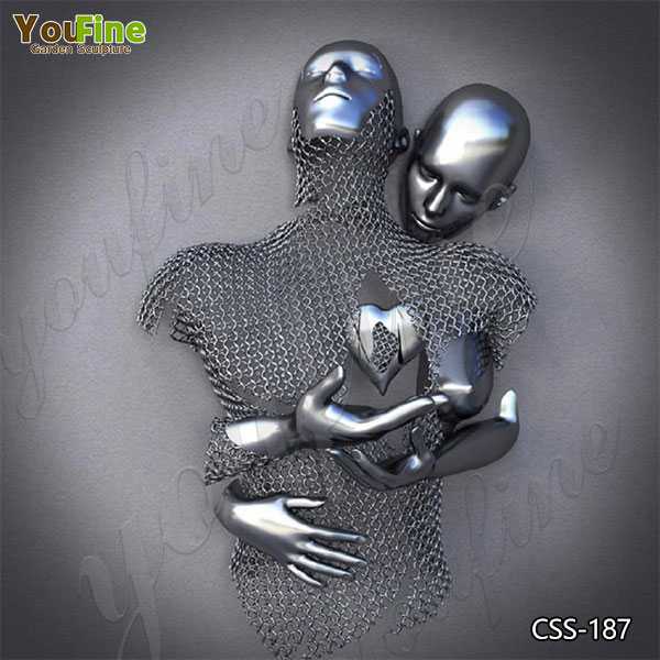 Abstract Love Design Stainless Steel Man Body Sculpture for Sale CSS-187