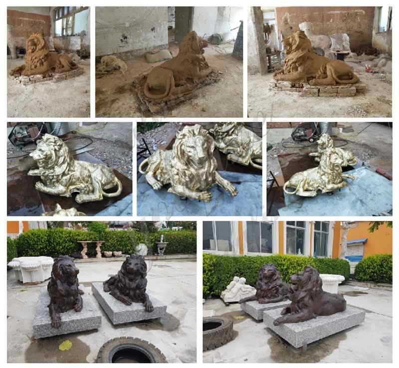 Casting Bronze Lions Sculptures