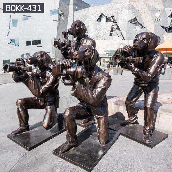 Custom Artistic Bronze Dog-man Sculpture Design Wholesale BOKK-431