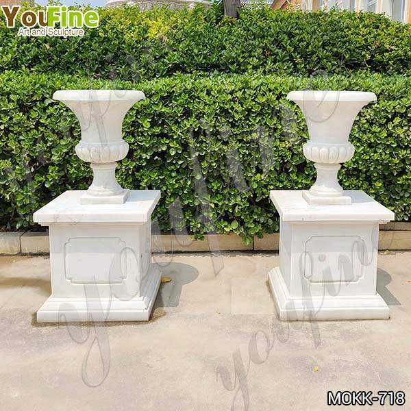 Customized Design Marble Flower Pots for Garden Decoration MOKK-718