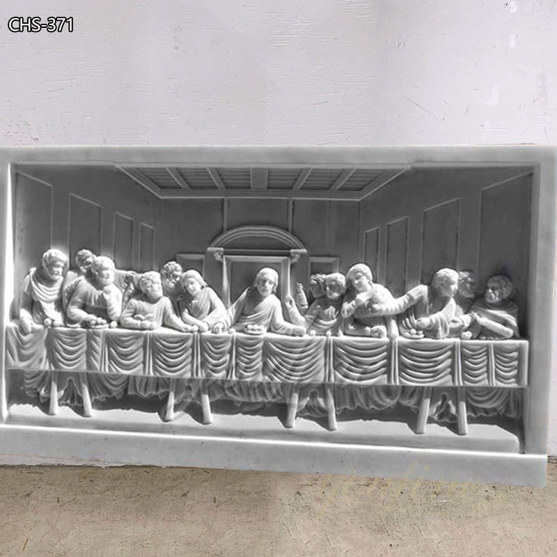 Decorative Religious Theme The Last Supper Marble Relief Sculpture
