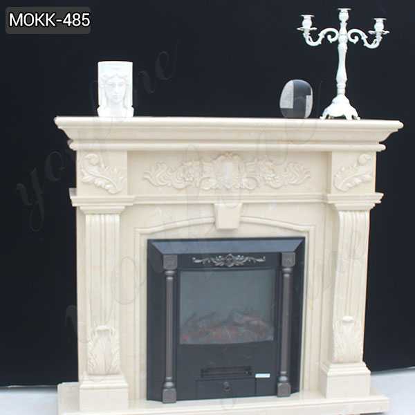 Georgian Style White Marble Fireplace Mantel Good Feedback from Canada Client