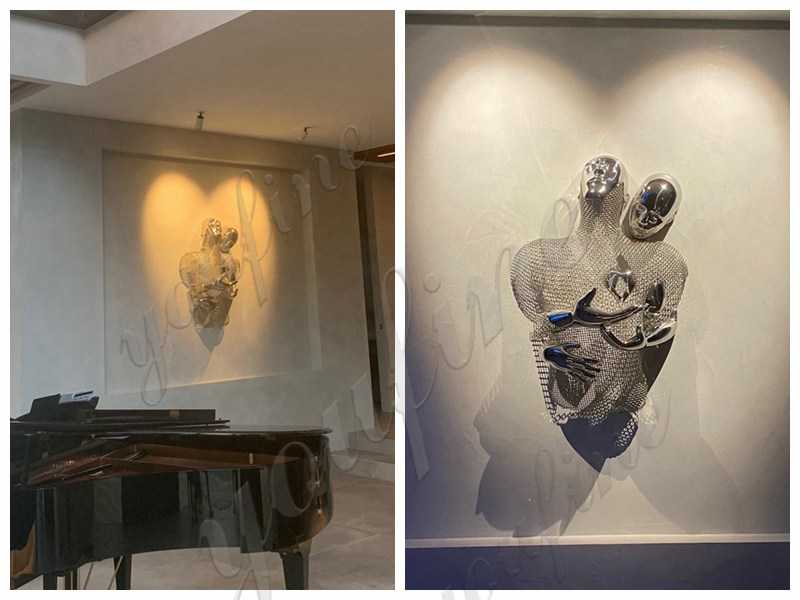 High Polished Stainless Steel Wall Sculpture