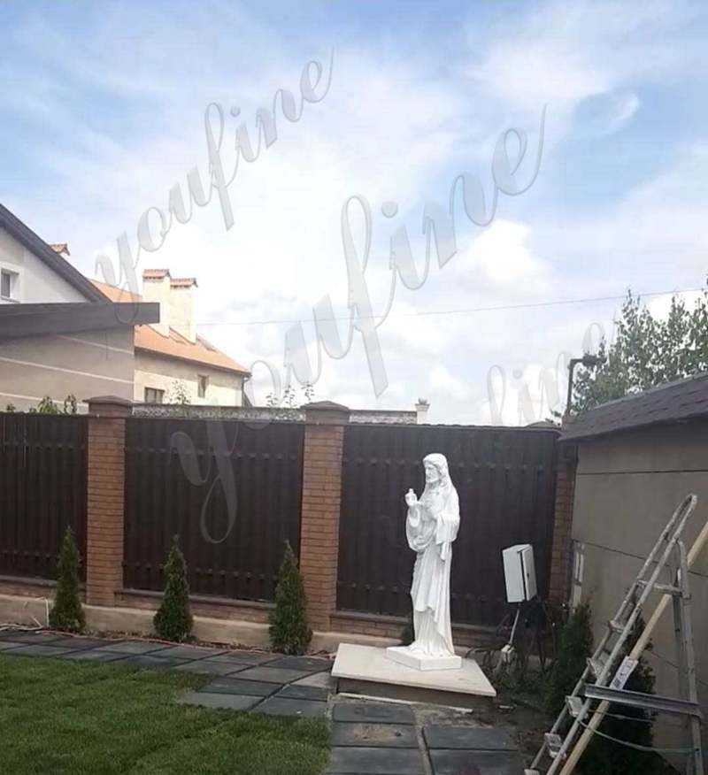 High Quality White Marble Jesus Statue Feedback from Our Ukraine Customer