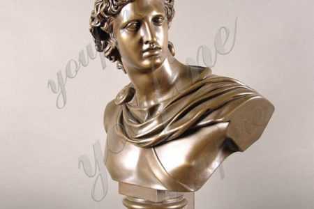 Hot Selling Greek Bronze Apollo Bust Statue for Decor Manufacturer BOKK-201