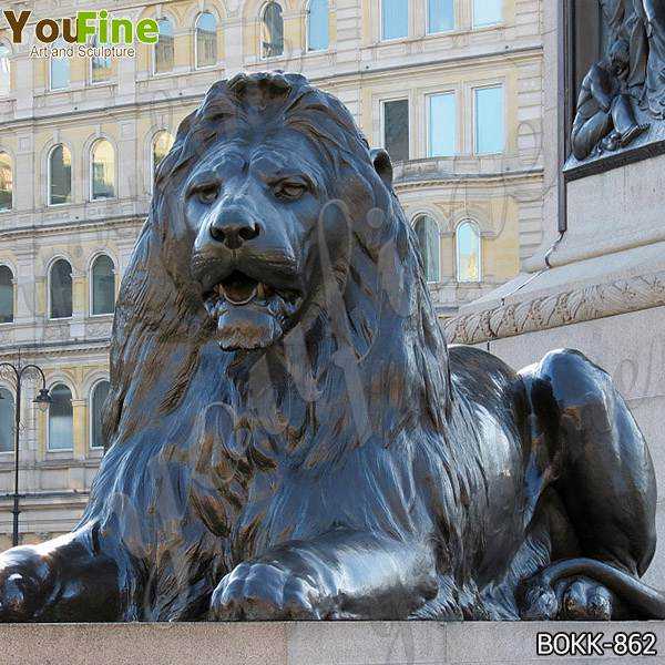 Hot Selling Large Antique Bronze Animal Lion Statue for Decor Maker BOKK-862