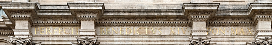 Inscription by Benedict XIV