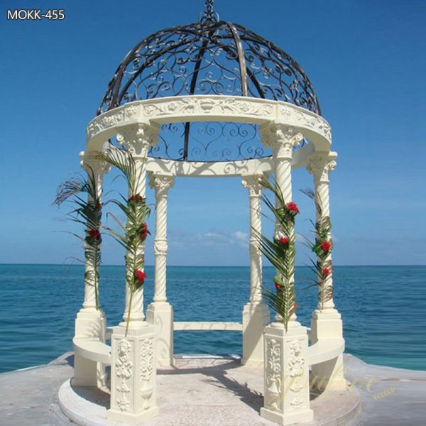 Large Cheap White Marble Outdoor Gazebo for Wedding Ceremony for Sale