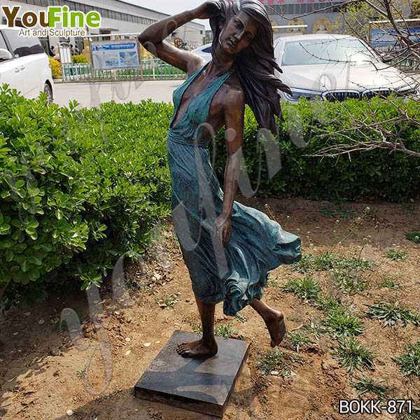 Antique Life Size Bronze Female Garden Statue Suppliers BOKK-871