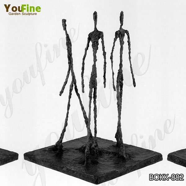 Life Size Giacometti Falling Man Bronze Sculpture