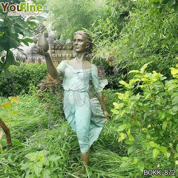 Life Size Outdoor Bronze Lady Garden Sculpture